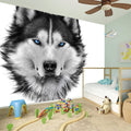 Siberian Husky Portrait Print Wall Sticker