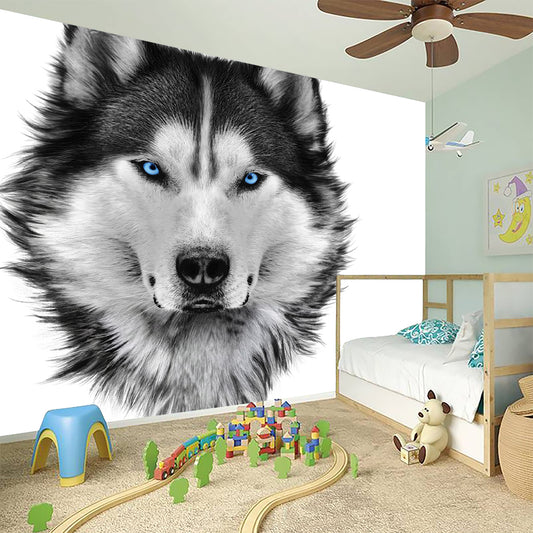 Siberian Husky Portrait Print Wall Sticker