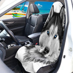 Siberian Husky Portrait Print Waterproof Car Seat Cover