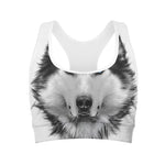 Siberian Husky Portrait Print Women's Sports Bra