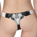 Siberian Husky Portrait Print Women's Thong