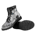 Siberian Husky Portrait Print Work Boots