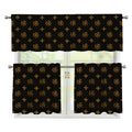 Sigla Orthodox Pattern Print 3 Piece Kitchen Curtains