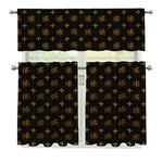 Sigla Orthodox Pattern Print 3 Piece Kitchen Curtains