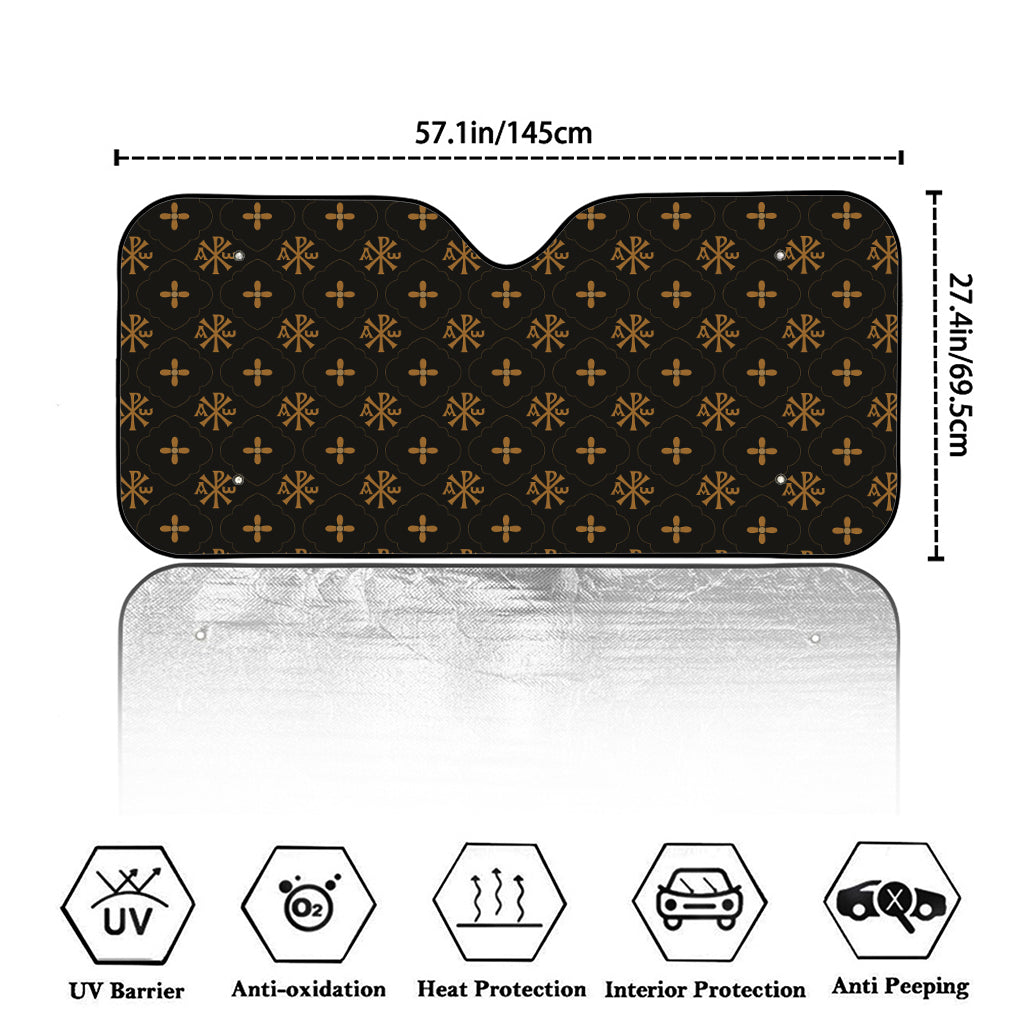 Sigla Orthodox Pattern Print Car Windshield Sun Shade