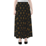 Sigla Orthodox Pattern Print Chiffon Maxi Skirt