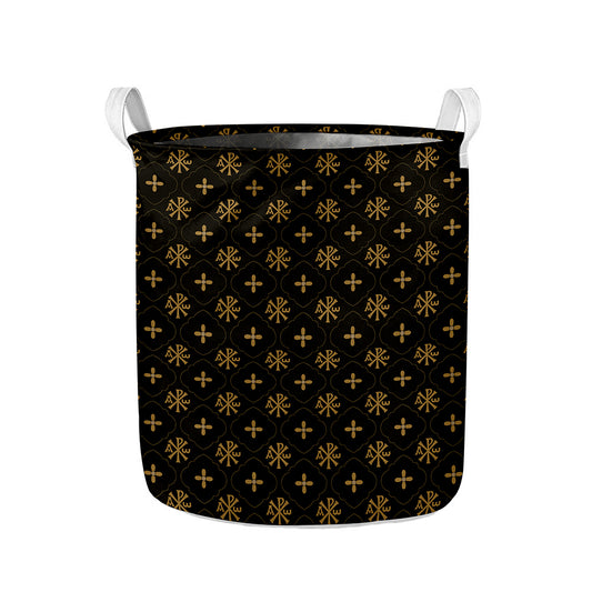 Sigla Orthodox Pattern Print Collapsible Laundry Basket