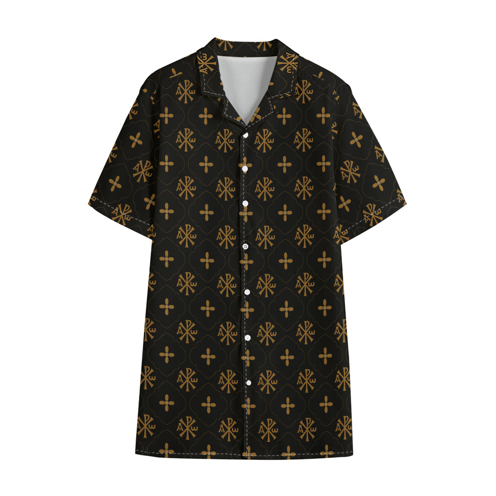 Sigla Orthodox Pattern Print Cotton Hawaiian Shirt