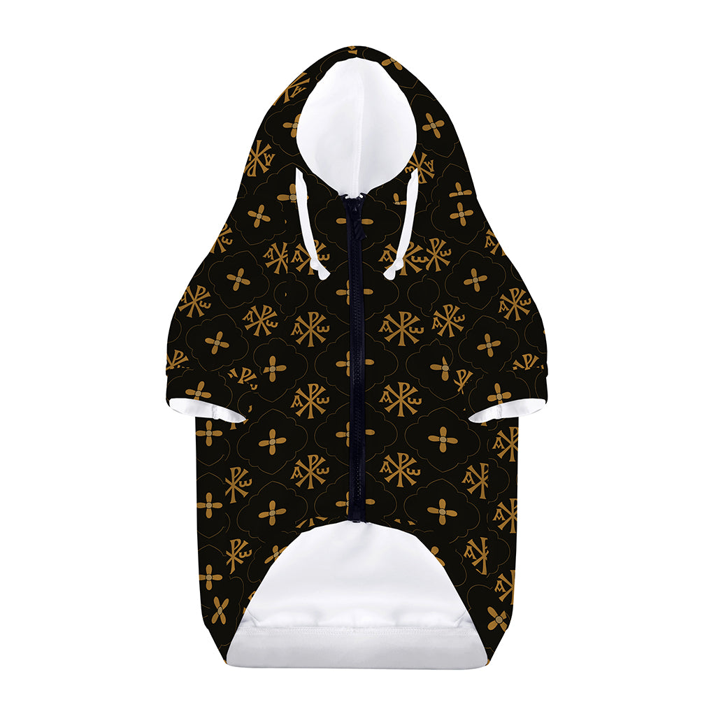 Sigla Orthodox Pattern Print Dog Zip Up Hoodie