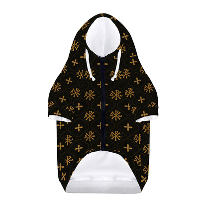 Sigla Orthodox Pattern Print Dog Zip Up Hoodie