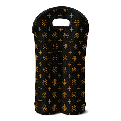 Sigla Orthodox Pattern Print Double Neoprene Wine Tote