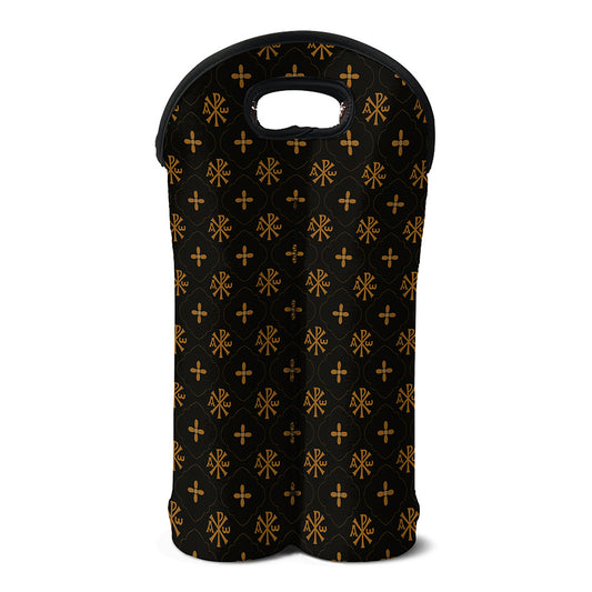 Sigla Orthodox Pattern Print Double Neoprene Wine Tote