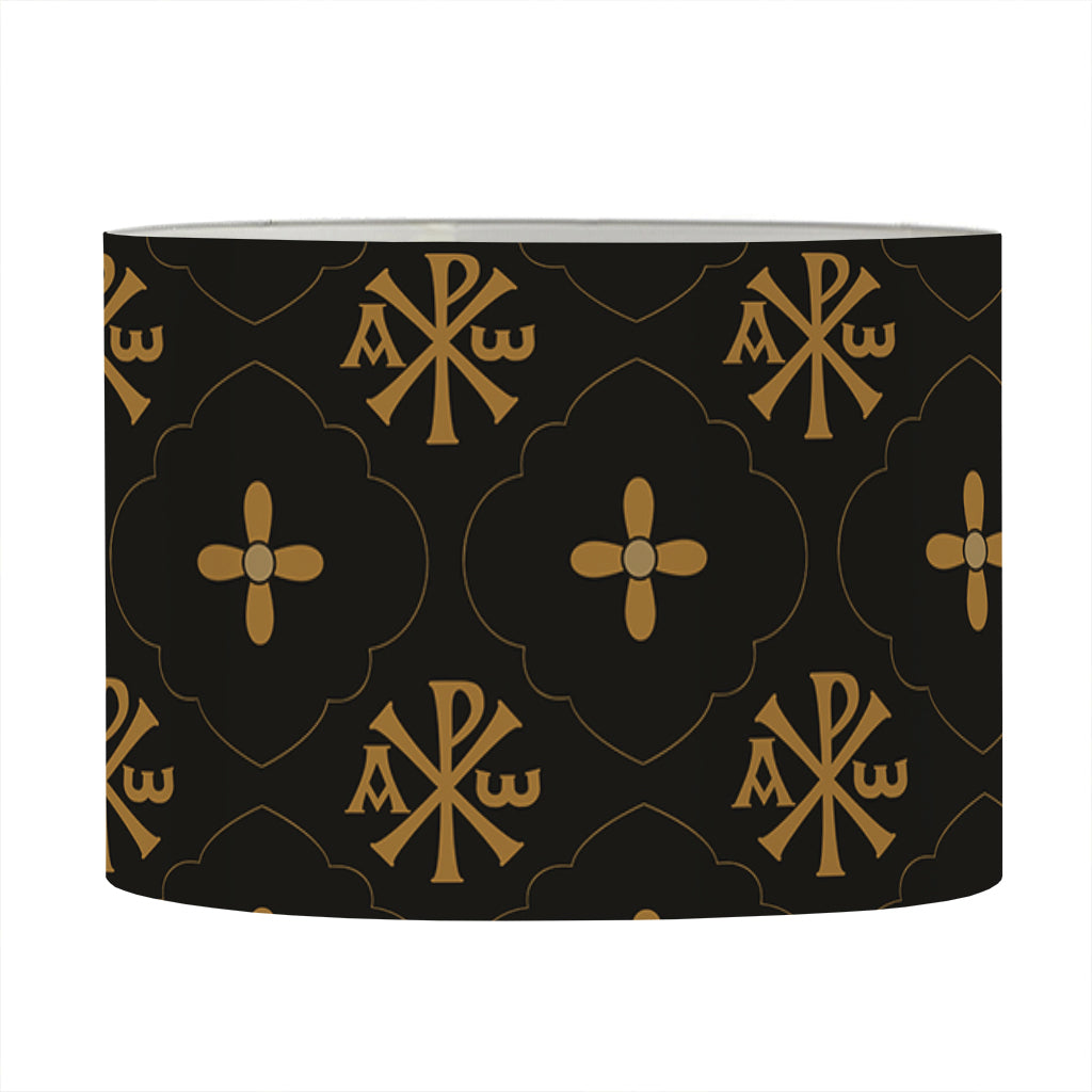 Sigla Orthodox Pattern Print Drum Lamp Shade