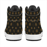 Sigla Orthodox Pattern Print High Top Leather Sneakers