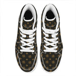 Sigla Orthodox Pattern Print High Top Leather Sneakers
