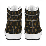 Sigla Orthodox Pattern Print High Top Leather Sneakers
