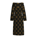 Sigla Orthodox Pattern Print Hooded Bathrobe