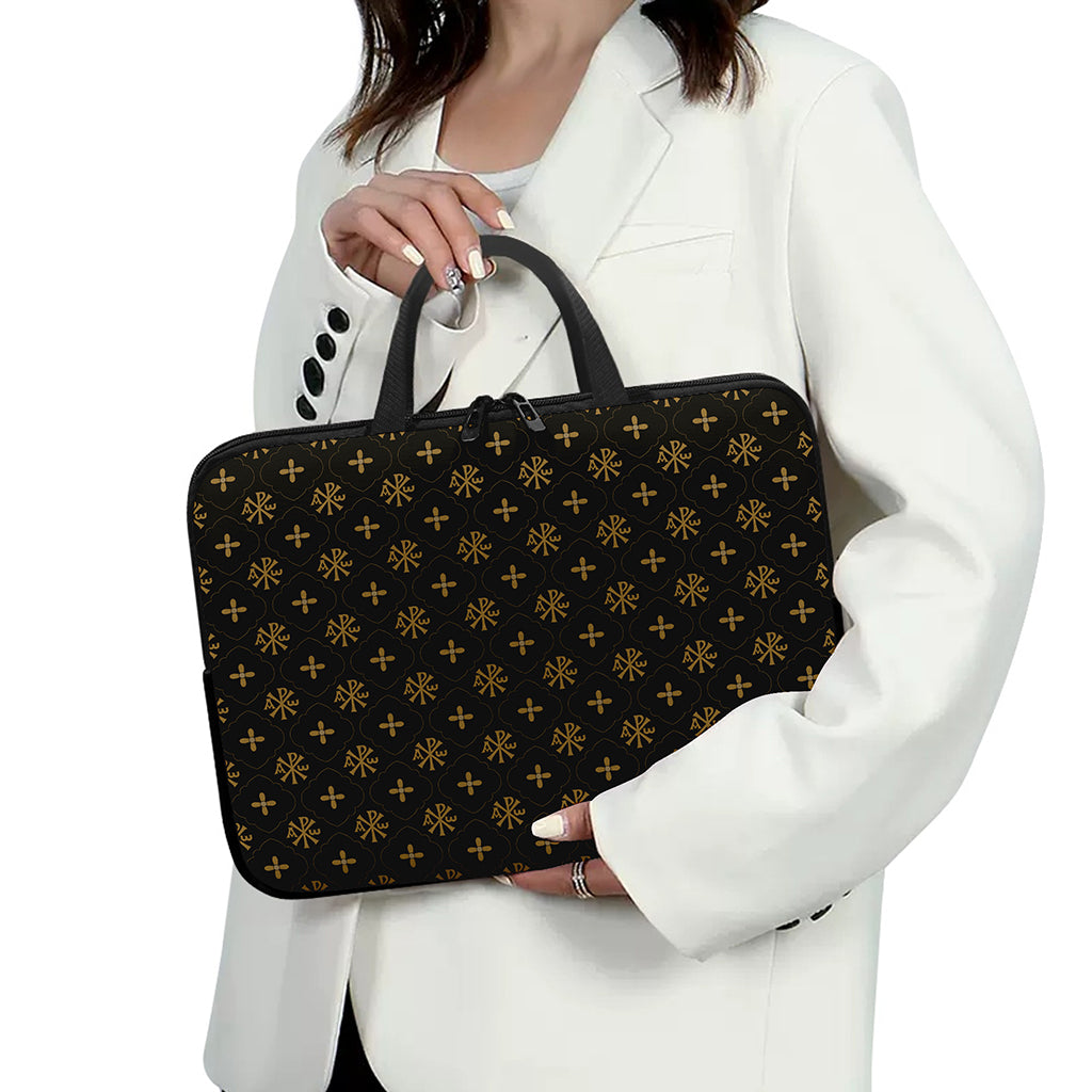Sigla Orthodox Pattern Print Laptop Sleeve With Handle