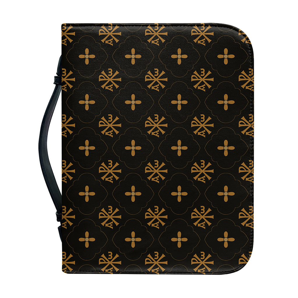 Sigla Orthodox Pattern Print Leather Bible Cover