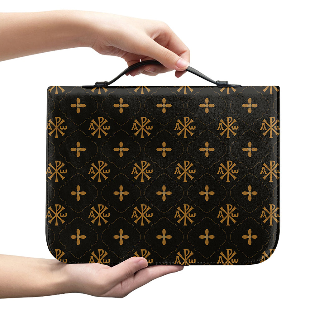 Sigla Orthodox Pattern Print Leather Bible Cover