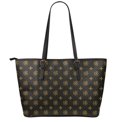 Sigla Orthodox Pattern Print Leather Tote Bag