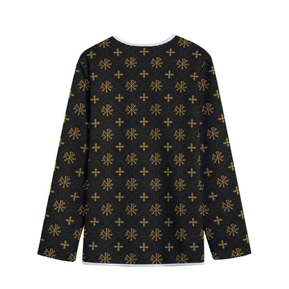 Sigla Orthodox Pattern Print Long Sleeve Short Coat