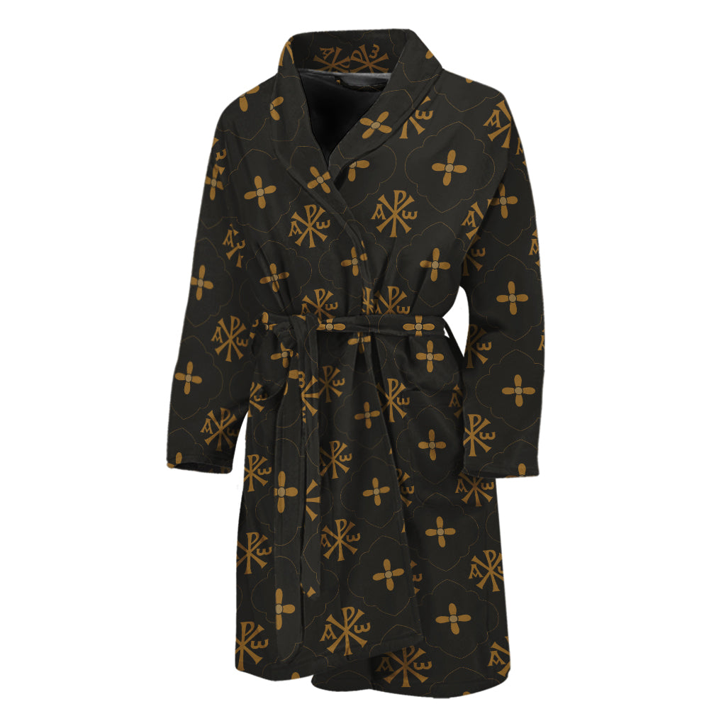 Sigla Orthodox Pattern Print Men's Bathrobe