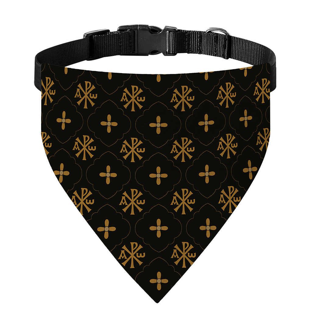 Sigla Orthodox Pattern Print Over The Collar Dog Bandana