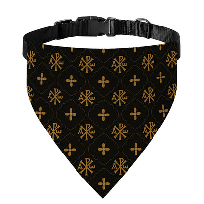 Sigla Orthodox Pattern Print Over The Collar Dog Bandana