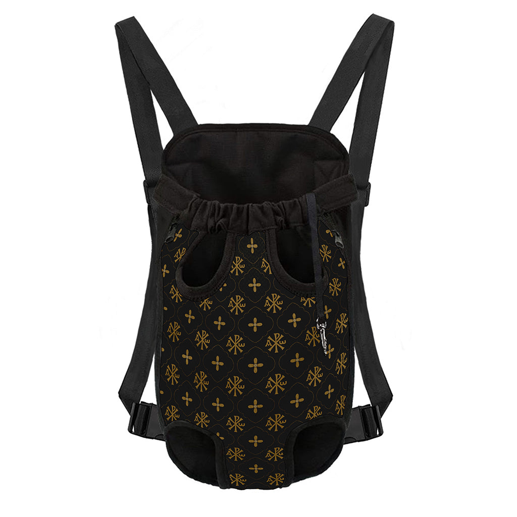 Sigla Orthodox Pattern Print Pet Carrier Backpack