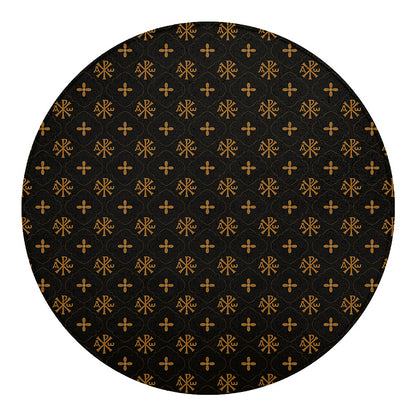 Sigla Orthodox Pattern Print Round Blanket