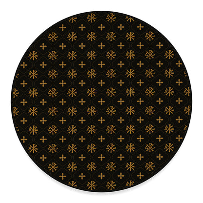 Sigla Orthodox Pattern Print Round Floor Mat