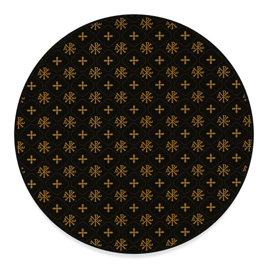 Sigla Orthodox Pattern Print Round Floor Mat