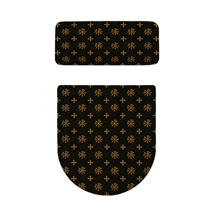 Sigla Orthodox Pattern Print Toilet Lid And Tank Cover Set