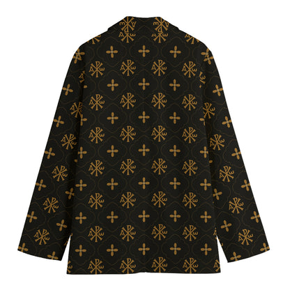 Sigla Orthodox Pattern Print Women's Cotton Blazer