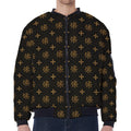 Sigla Orthodox Pattern Print Zip Sleeve Bomber Jacket