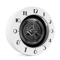Silver And Black All Seeing Eye Print Alarm Clock