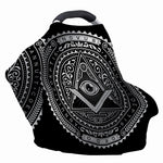 Silver And Black All Seeing Eye Print Baby Seat Cover