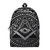 Silver And Black All Seeing Eye Print Backpack