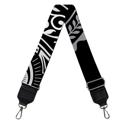 Silver And Black All Seeing Eye Print Bag Strap