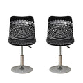 Silver And Black All Seeing Eye Print Bar Stool Covers