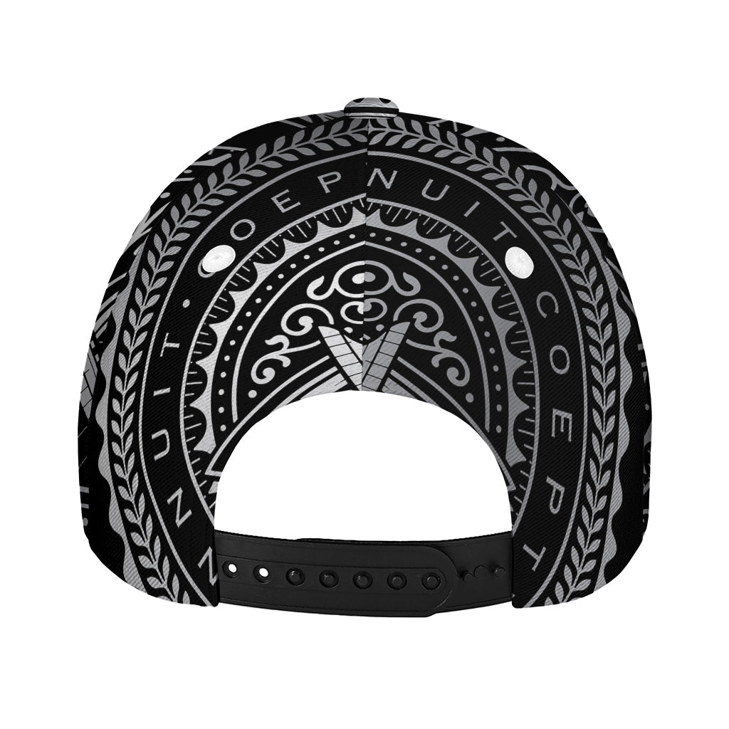 Silver And Black All Seeing Eye Print Baseball Cap