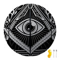 Silver And Black All Seeing Eye Print Basketball