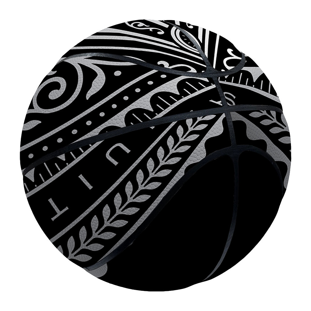Silver And Black All Seeing Eye Print Basketball