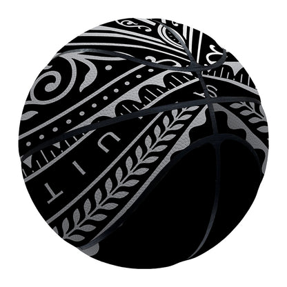 Silver And Black All Seeing Eye Print Basketball