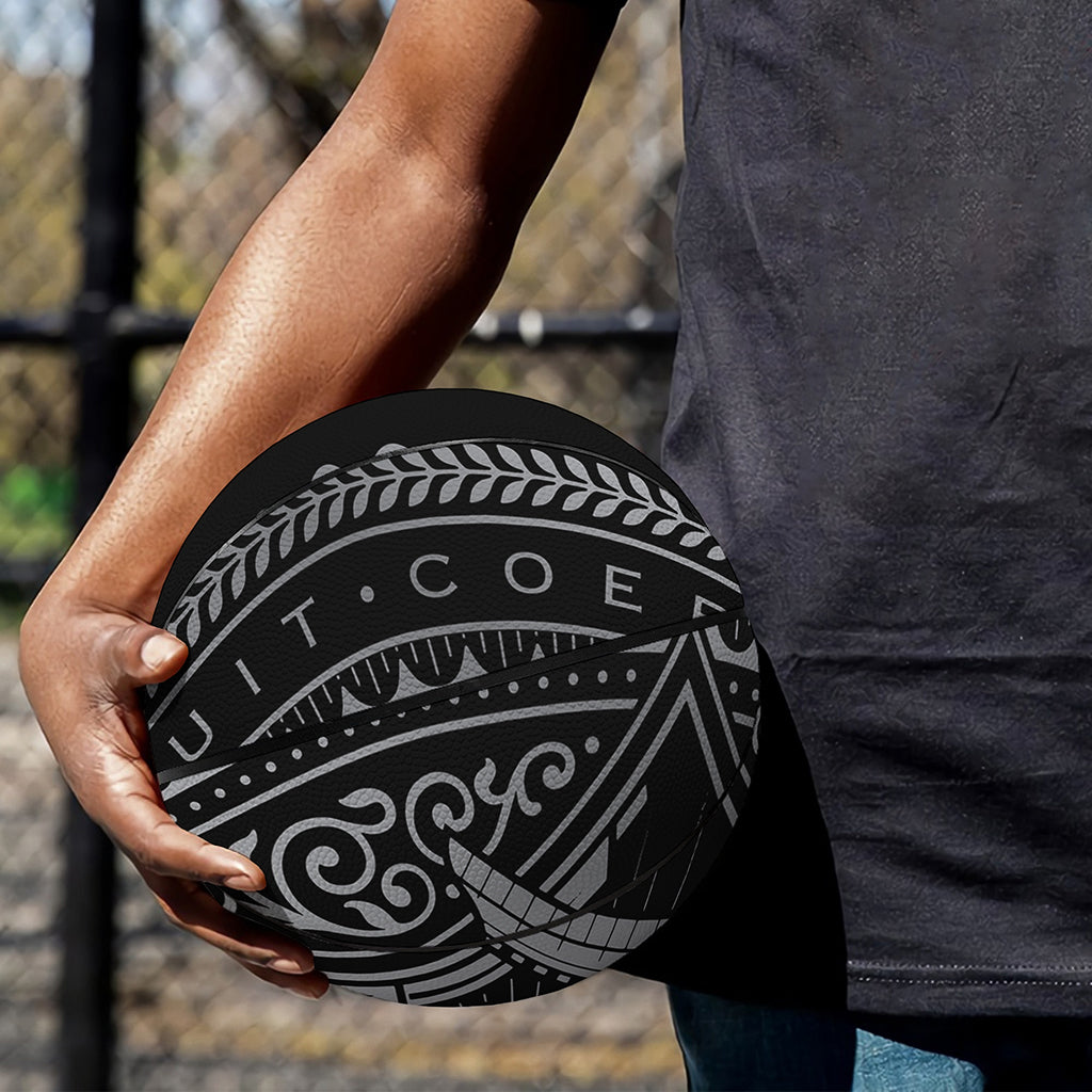 Silver And Black All Seeing Eye Print Basketball