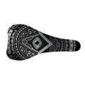 Silver And Black All Seeing Eye Print Bicycle Seat Cover