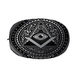 Silver And Black All Seeing Eye Print Car Side Mirror Covers