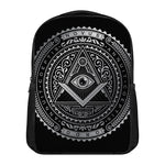 Silver And Black All Seeing Eye Print Casual Backpack