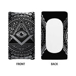 Silver And Black All Seeing Eye Print Changing Pad Cover